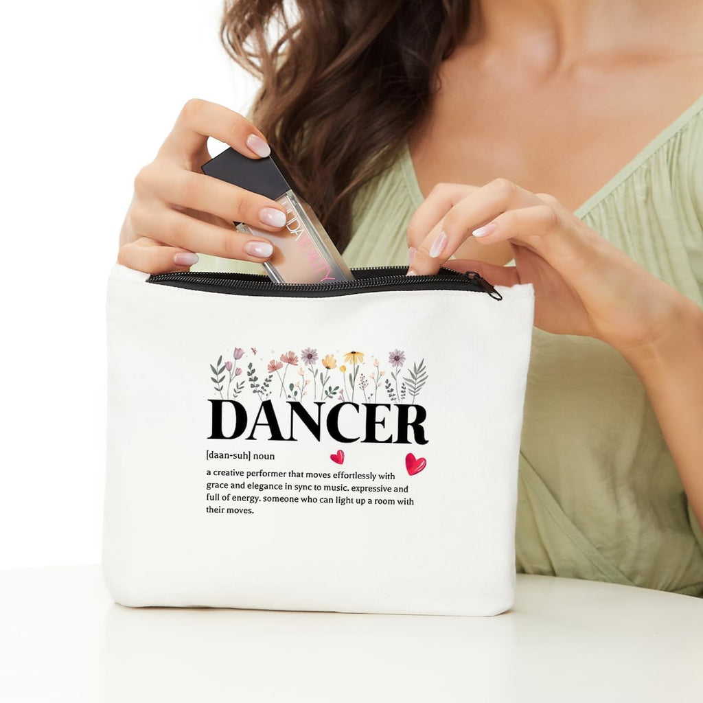 Dancer Definition Cosmetic Bag, Dance Dancer Gifts Makeup Bag, Dance Stuff, Dance Lover Gift, Dance Accessories, Birthday Graduation Gifts for Women Dance Sister Dance Lovers Dance Staff Dancer Friend