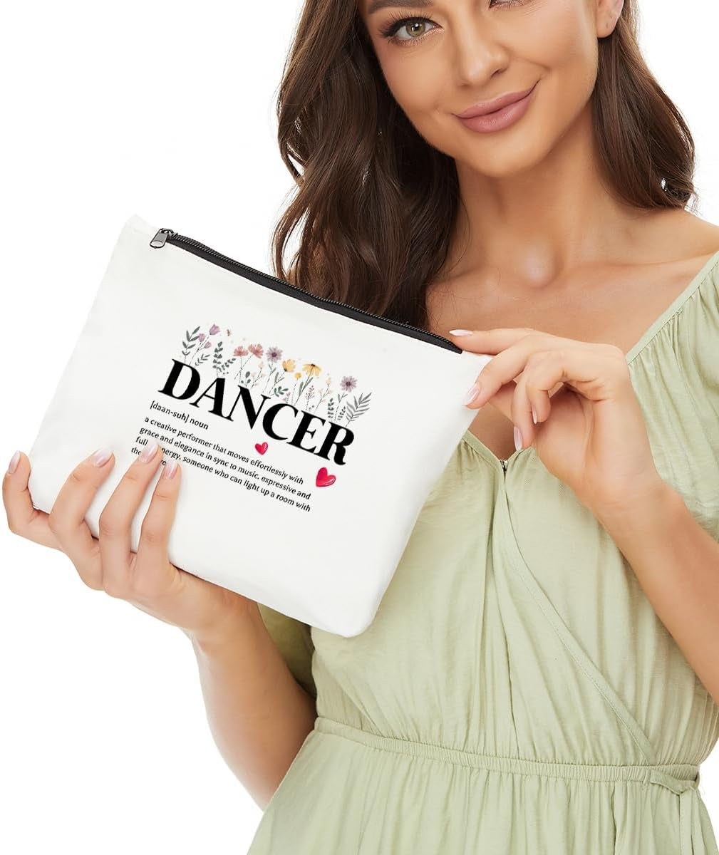 Dancer Definition Cosmetic Bag, Dance Dancer Gifts Makeup Bag, Dance Stuff, Dance Lover Gift, Dance Accessories, Birthday Graduation Gifts for Women Dance Sister Dance Lovers Dance Staff Dancer Friend